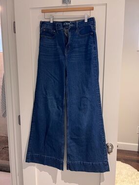 J. Crew Deep Indigo Wide-Leg Jeans